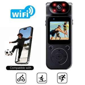 1080P HD Action Camera Night Vision Handsfree 180° Rotatable Lens WiFi Loop Recording Outdoor Cycling Hiking Travel Mini Camera Father’s Day Gift for Dad
