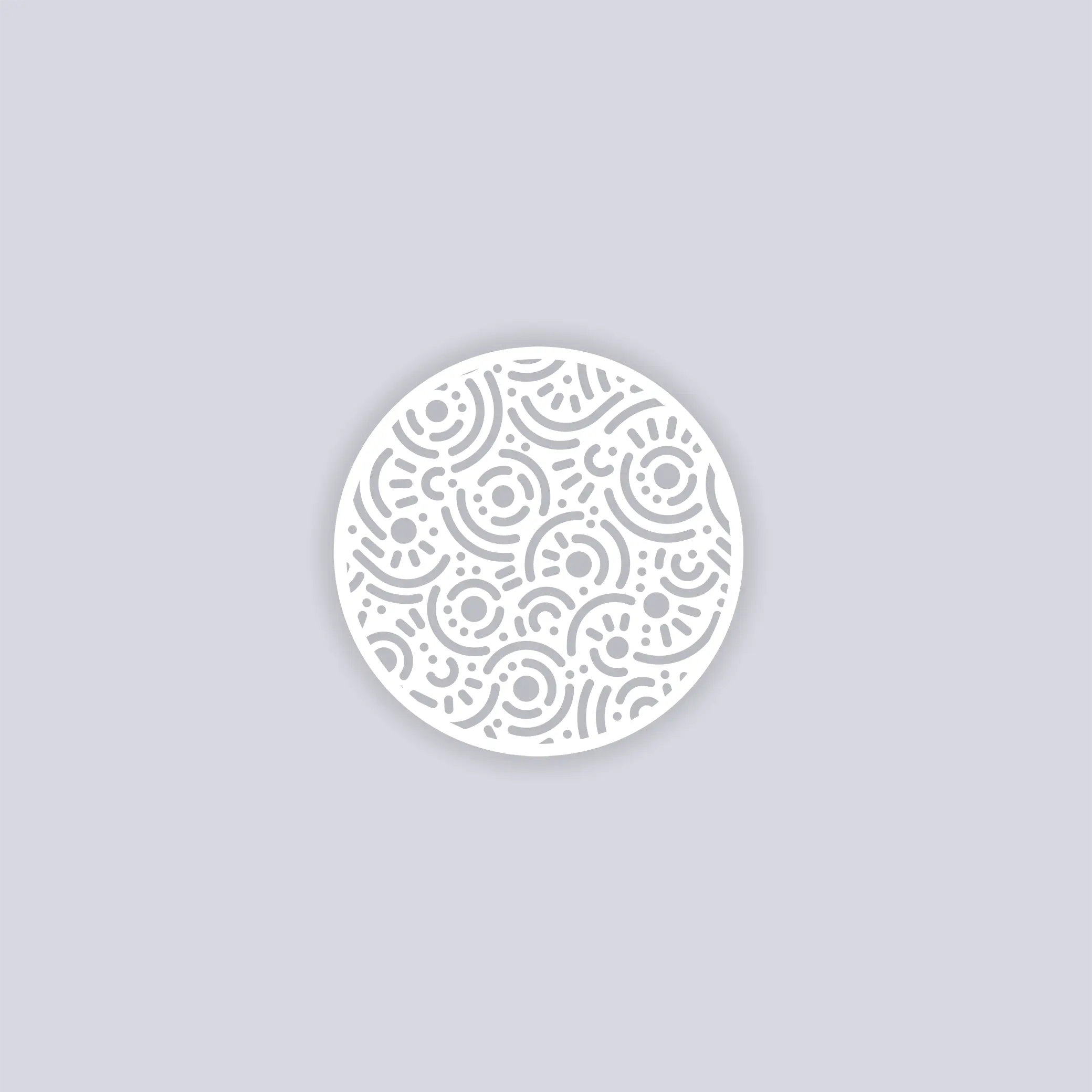 Retro Confetti Circle Clay Stencil