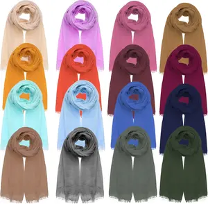 16 count Women Soft Scarf Shawl Lightweight Long Scarf Women's Scarves and Wraps Travel Shawl for the whole Season, 16 Colors
