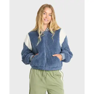 Adventure Division Batter Full Zip Fleece Jacket - Blue Smoke