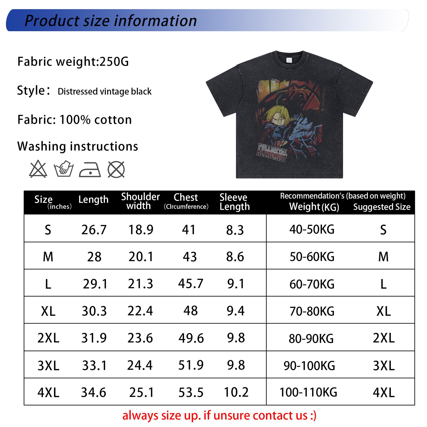 [COLLECTION] Limited Edition IGRIS, IRON, TANK, BERU T-Shirt -FULL METAL ALCHEMIS T-Shirt Anime  Printed Oversize Lightweight Acid Washed Graphic Tee Gift For Anime Fan