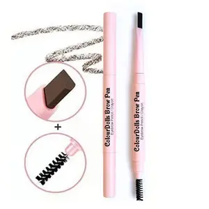 Colourdolls Brow Pen - Brown, Natural-looking Waterproof Eyebrow Pencil with Blending Spool for Flawless Finish Makeup Water Proof Cosmetic