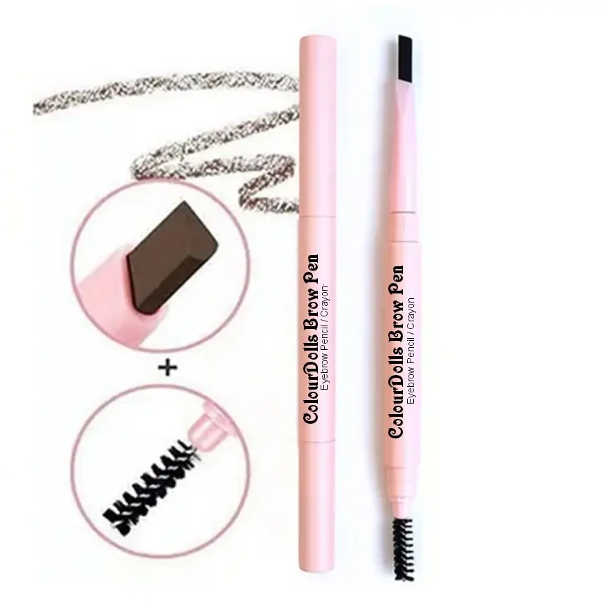 Colourdolls Brow Pen - Brown, Natural-looking Waterproof Eyebrow Pencil with Blending Spool for Flawless Finish Makeup Water Proof Cosmetic