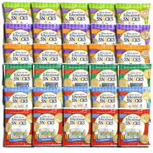 Dick and Jane Educational Snacks Educational Snack Crackers by Dick & Jane | 1 Ounce | Variety | Pack of 30