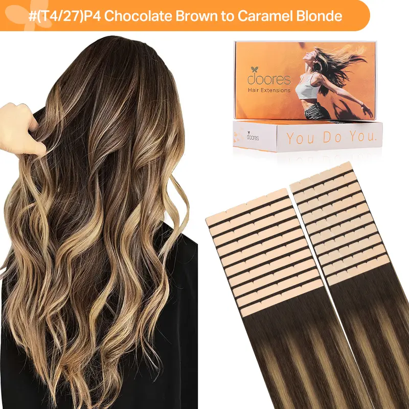 #(T4/27)P4 Chocolate Brown to Caramel Blonde