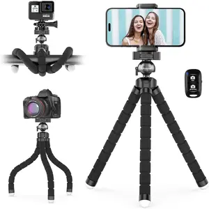 Ubeesize Phone Tripod Pro S, Premium Flexible Phone Tripod with Wireless Remote, Mini Tripod Stand for Camera Gopro/Mobile (Upgraded), Black UBeesize