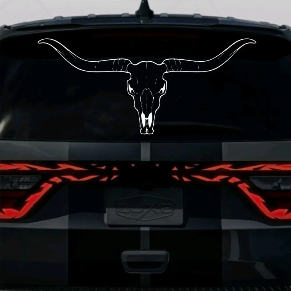 Texas Longhorn Decal - Self-Adhesive Vinyl Car Sticker, Durable, Multiple Sizes, Fits Cars Trucks, Automotive Exterior Accessory