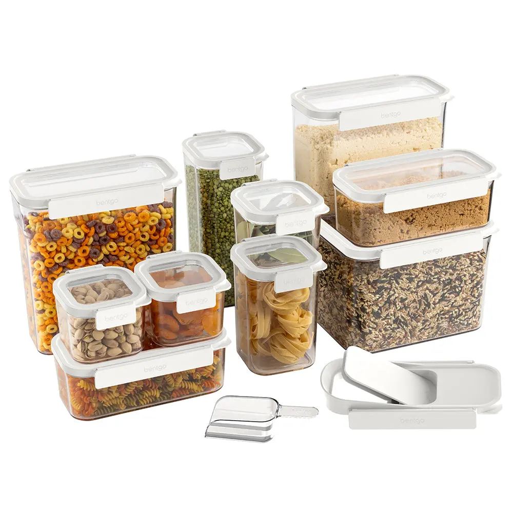 Bentgo Pantry Airtight Food Storage Containers (22-pcs) - For Pantry Organization, Stackable Design - Kitchenware