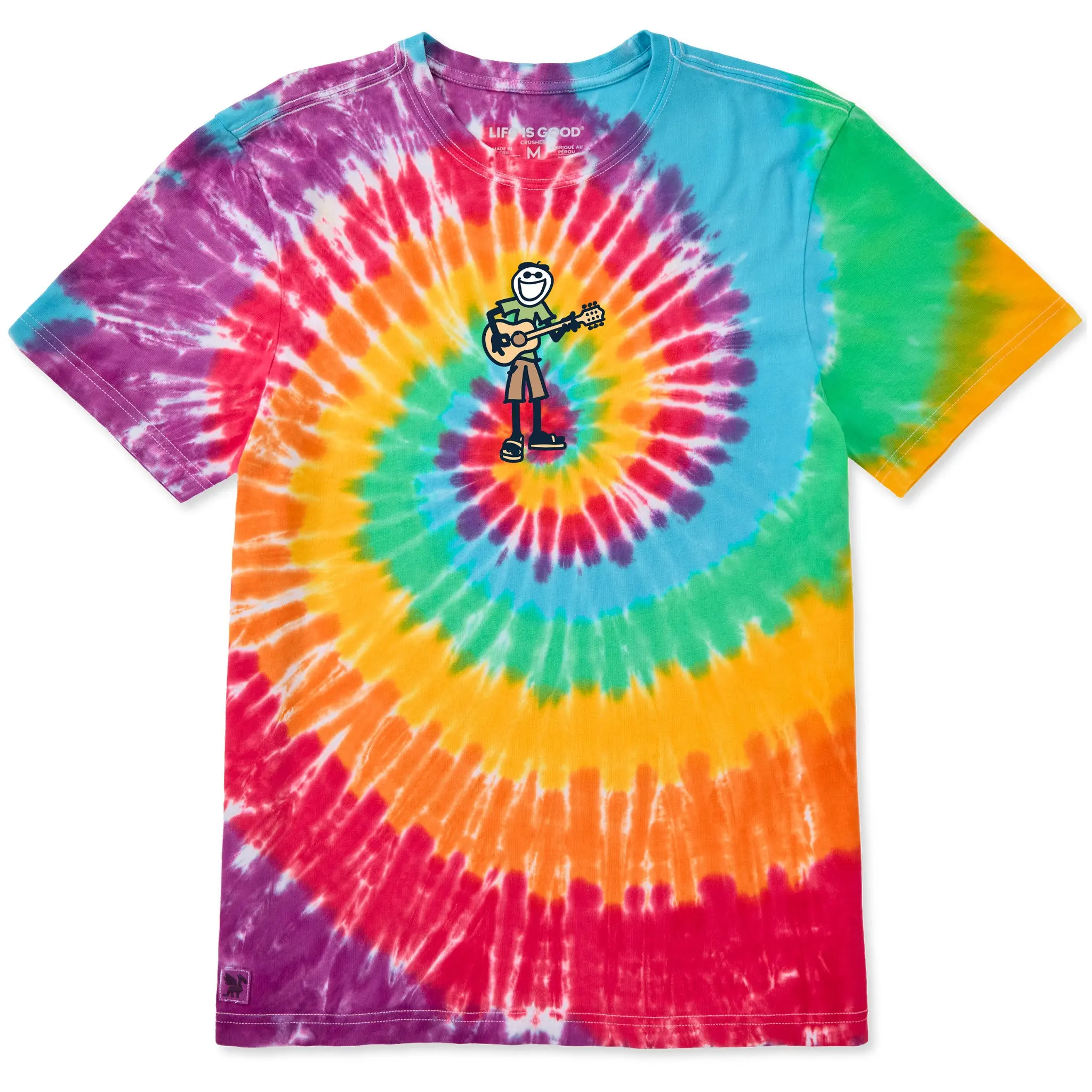 Men's Guitar Jake Men's Short Sleeve Crusher Tie-Dye Tee