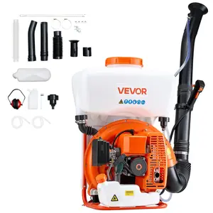 【DealsForYouDays】VEVOR Backpack Fogger Sprayer, 63CC 3HP Engine, Gas Powered Fogger Sprayer with 4 Gallon Tank, Powder and Liquid Mister Duster System for Effective Fleas Ticks Critters Control, Gardening & Farming