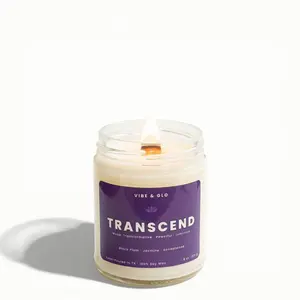 Transcend - Black Plum, Jasmine & Sandalwood Wooden Wick Soy Candle