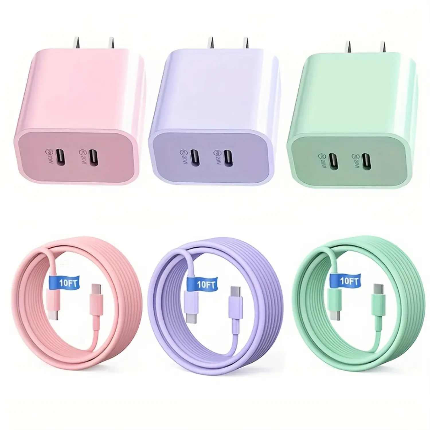 SANPRIO Fast Charging for iPhone 16 15 Charger with 10 Foot Long USB C to C Cable for iPhone 16 Pro Max/16/15 Plus/15 Pro Max iPad Cellphone Smartphone Electronic