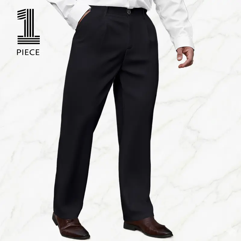 Men's high-stretch straight dress pants. Business casual long pants. Button and zipper design. Classic solid-color dress pants. Business attire. Pants for office workers.Summervibes
