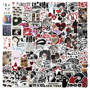 100pcs Retro Scheme Aesthetic Y2K Girl Design, Waterproof Vinyl Stickers for Water Bottles Laptops Phones Cars, Waterproof Decals