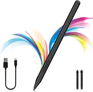 Stylus Pen for  Surface Pro12/11/10/9/8/X/7+/6/5/4, Surface Go 4/3/2/1, Surface Laptop1-5/Studio/Book 3/2/1 with Eraser Side Button,Palm Rejection,Tilt Function,1024