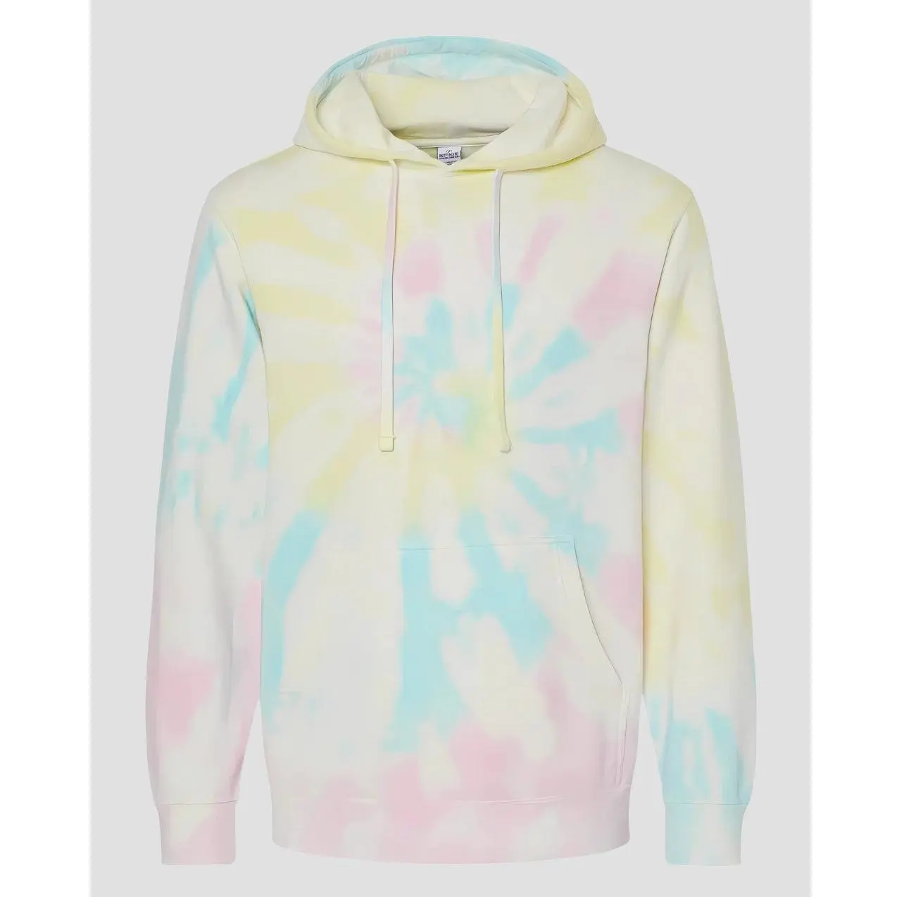 Sunset Swirl Tie-Dye Hoodie - Pastel Rainbow Swirl Hoodie with Adjustable Drawstring Hood and Kangaroo Pocket for Men's Autumn Casual Wear Menswear Soft