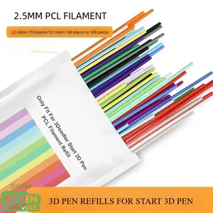 3Doodler Start Pen 2.5mm Filament - 10 Vibrant Colors, 300 Strands (4.5m Total) Specifically engineered for 3Doodler Start Pens, this low-temperature PCL filament ensures smooth, safe, and clog-free creativity. T
