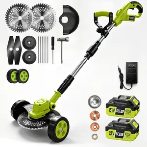 SEESE Cordless Lawn Mower, Garden Tool (Mower, Trimmer, Edger) with 2×21V Batteries, Lightweight for Small to Medium Backyards