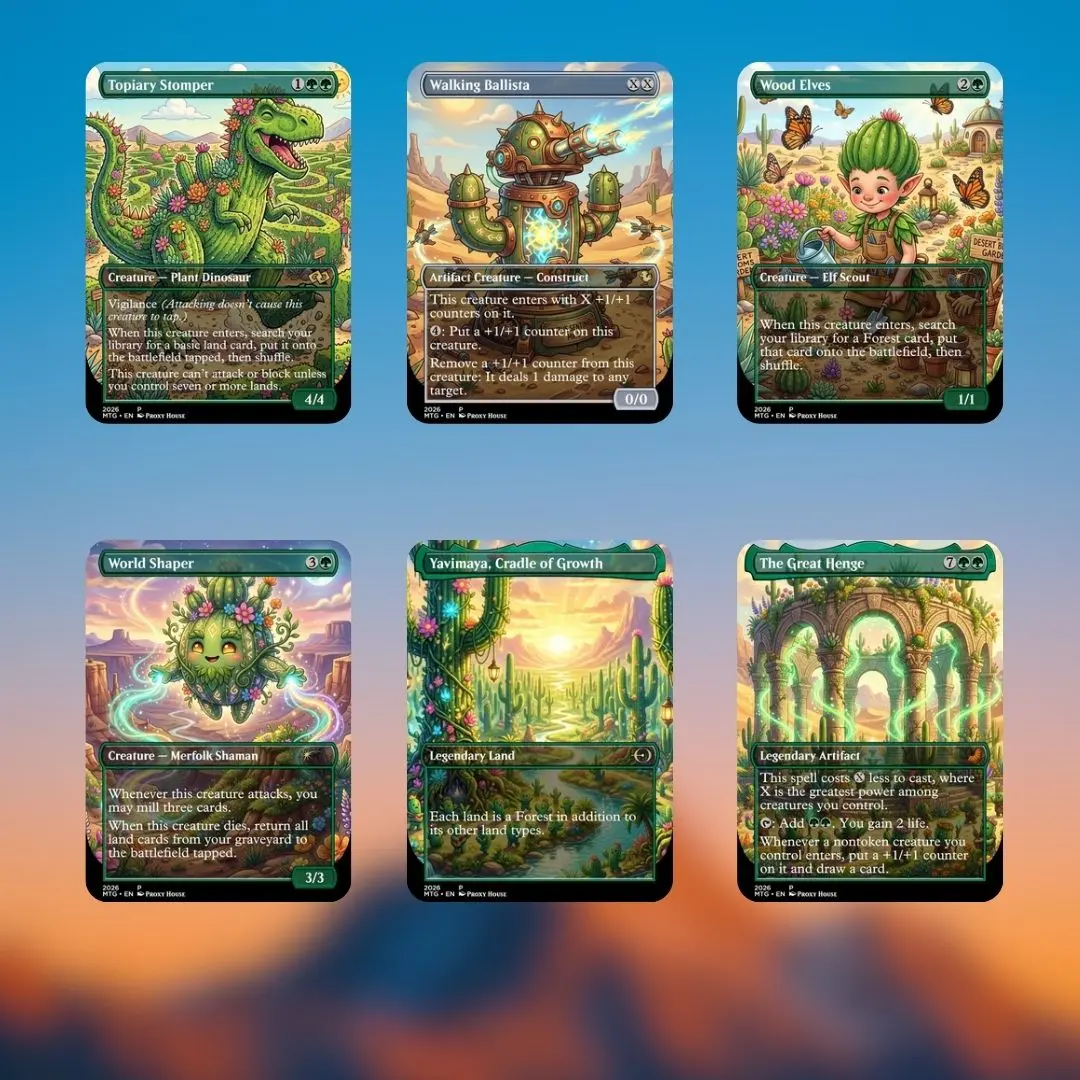 cactus mtg cards Card Sleeves(Cactus Black Lotus) Art Card Sleeves Deck Protector, Clear Front & Matte Back, Smooth Shuffle (100 Sleeves) : Toys & Games Whenever you cast a spell thats one or more colors MTG Proxy 100+ Card Commander