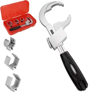 Multifunction Adjustable Wrench Double-ended, Pipe Basin Sink Plumbing Wrench, Wrench Sets for Disassembly Assembly of Sanitary Ware, Adjustable Crescent Wrench, Water Pipe Repair & Home Accessories