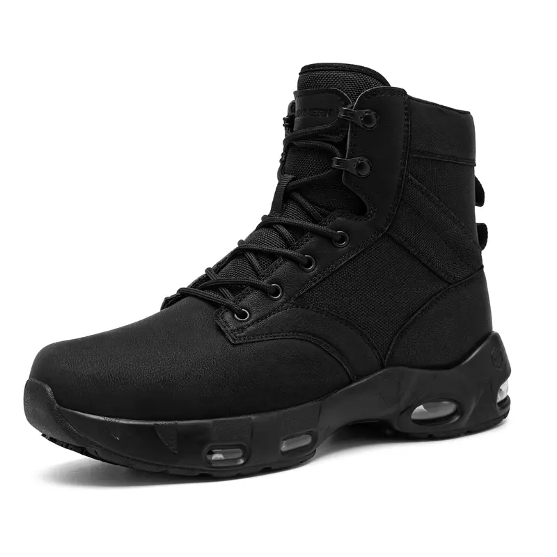 Zipper Men's Work Boots | Waterproof Slip-proof Cold-resistant | Air-cushioned Soft Sole | Durable Stain-resistant | All-day Comfort for Standing & Hiking | All-season Wear