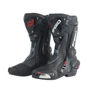 Professional motorcycle riding boots for both men and women, suitable for all seasons, non-slip and wear-resistant, high-top protective motorbike shoes, comfortable and breathable, ideal for long-distance riding gear