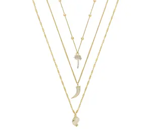 Ettika In the Tropics Sea Shell Triple NecklaceSet