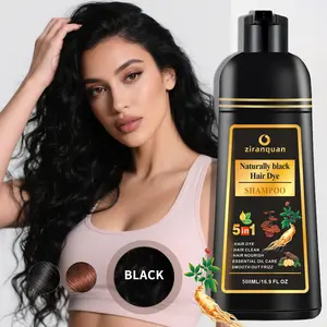 Jet Black 5-in-1 Dye | Argan Oil & Biotin | Ammonia-PPD-Free | 30-Min Gray Solution | Frizz Control & High Gloss | 16.9fl oz | All Hair Textures Haircare hair dye