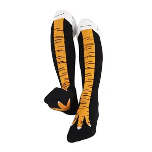 Crazy Funny Chicken Leg Socks for Women Men Novelty Chicken Feet Socks Knee-High Turkey Gifts Cotton Cotton Cotton Polyester Cotton Womenswear Animal Breathable Comfortable