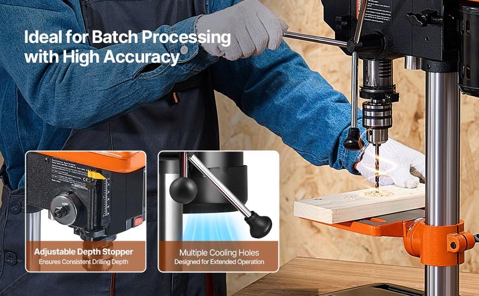 8-Inch Benchtop Drill Press Tabletop Drilling Machine with 750-3200 RPM Adjustable Speed, Precision Worktable, Variable Speed Control, Heavy Duty Bench Drill Press for Home Garage Workshop 8-Inch Benchtop Drill Press Tabletop Drilling Machine with 750-3200 RPM Adjustable Speed, Precision Worktable, Variable Speed Control, Heavy Duty Bench Drill Press for Home Garage Workshop