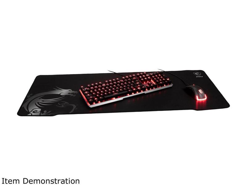 MSI Agility GD70 Premium Gaming Mouse Pad, XXL Wide Extended Size, Smooth Silk Fabric, Anti-Slip Natural Rubber Base, 36” X 16” X 0.1”