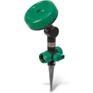 Spot Sprinkler with Spike Base, Pivoting Multi Pattern Sprinkler Head for Targeted Coverage in Flower Beds and Vegetable Gardens