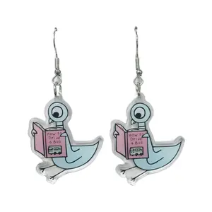Pigeon Reading Earrings