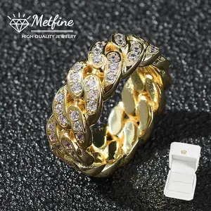 Hip hop Cuban chain ring women men's fashion Ring Everyday