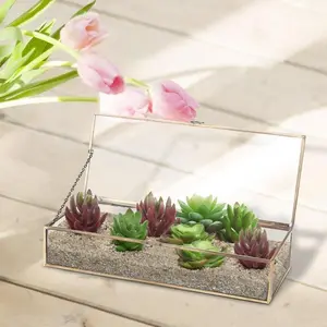 Vintage Brass Metal & Mirrored Glass Display Case