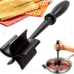 Handheld Meat Chopper and Salad Mixer with Rice Mixing Spatula, Versatile Durable ABS Kitchen Tool for Outdoor Picnics, Food Grade Safety