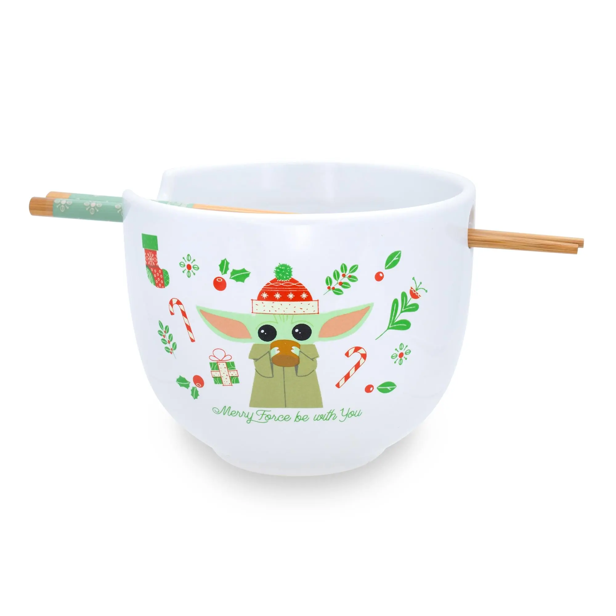Star Wars: The Mandalorian Grogu "Merry Force" Ramen Bowl and Chopstick Set