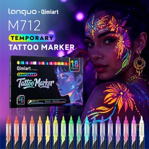 18 Colors Glow in the Dark Markers, Luminous Marker Pens, Absorbs Light, Glows Automatically in Dark, Reusable, Perfect for Gifts