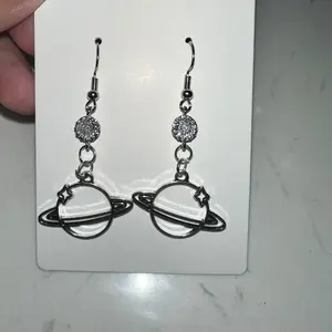 Planet earrings silver