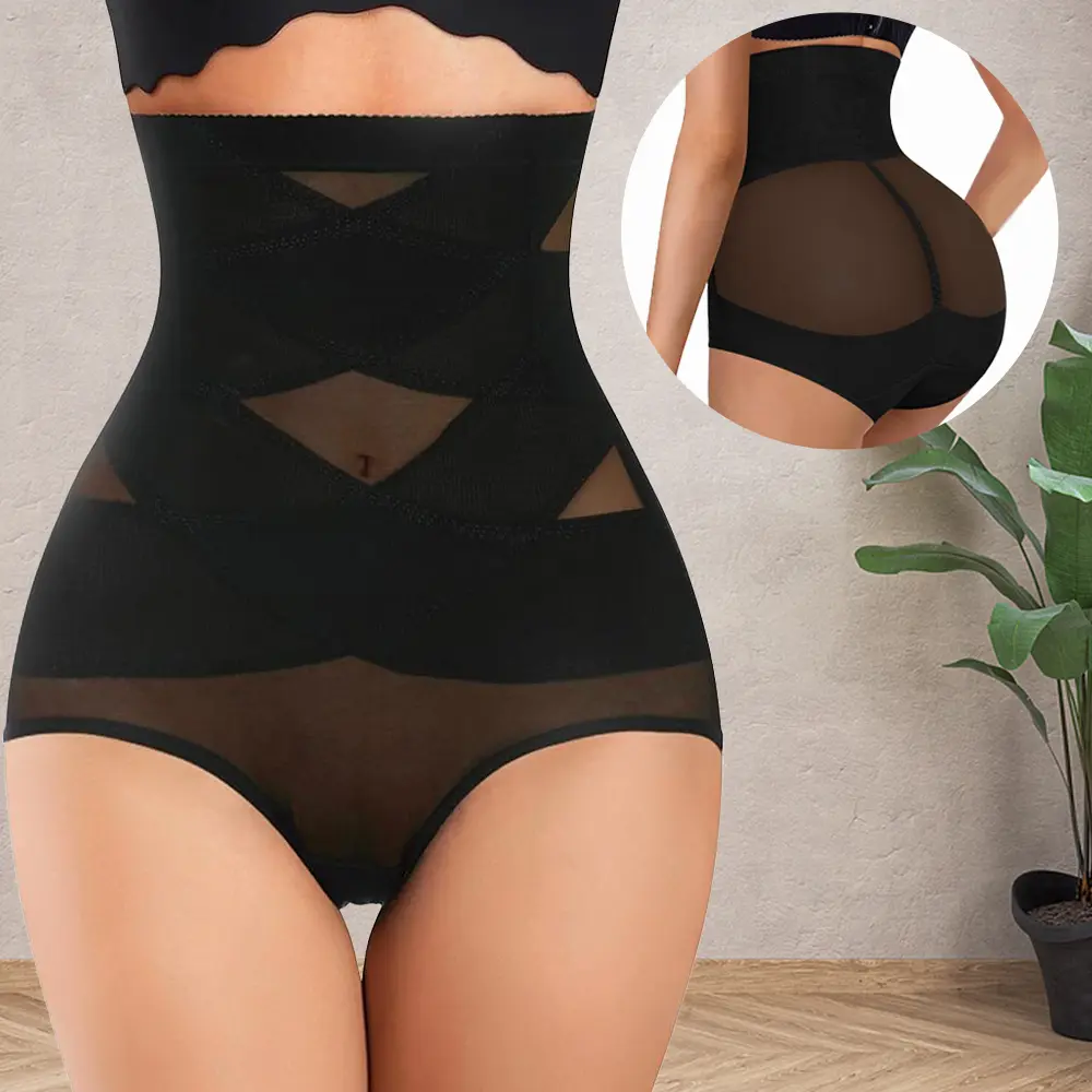 Womens' Tummy Control High Waist Trainer Body Shaper High-Waisted Shapewear Tummy Control Shorts, Faja body shaper, underwear for women Womenswear Compression, Womenswear, Compression, Abdominal Belt, Basic, Black, Minimalist