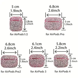 Sparkly Rhinestone AirPods Case for AirPods Pro 3/2/1 & AirPods 4/3/2/1, Glitter Protective Cover, Wireless Charging Compatible, Shockproof Cute Earbuds Case