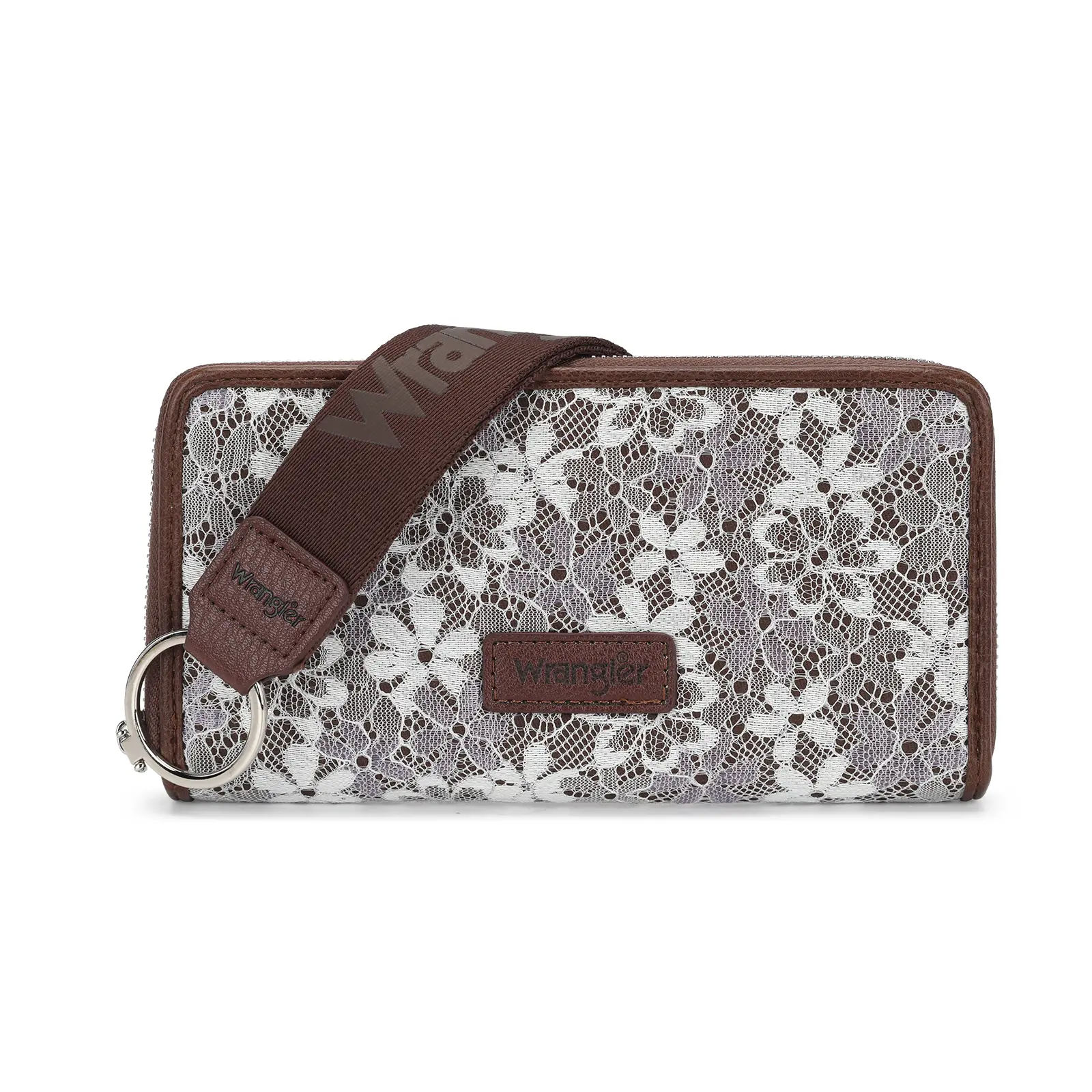 Wrangler Wristlet Wallets for Women Vintage Floral Tooled Clutch Purse RFID Blocking Wallet Credit Card Holder