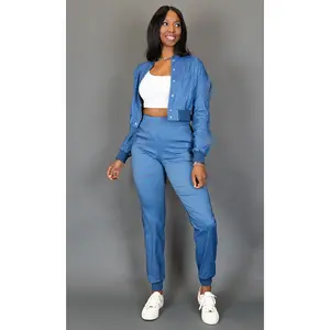 Stay Ready Jogger Set - Blue Denim
