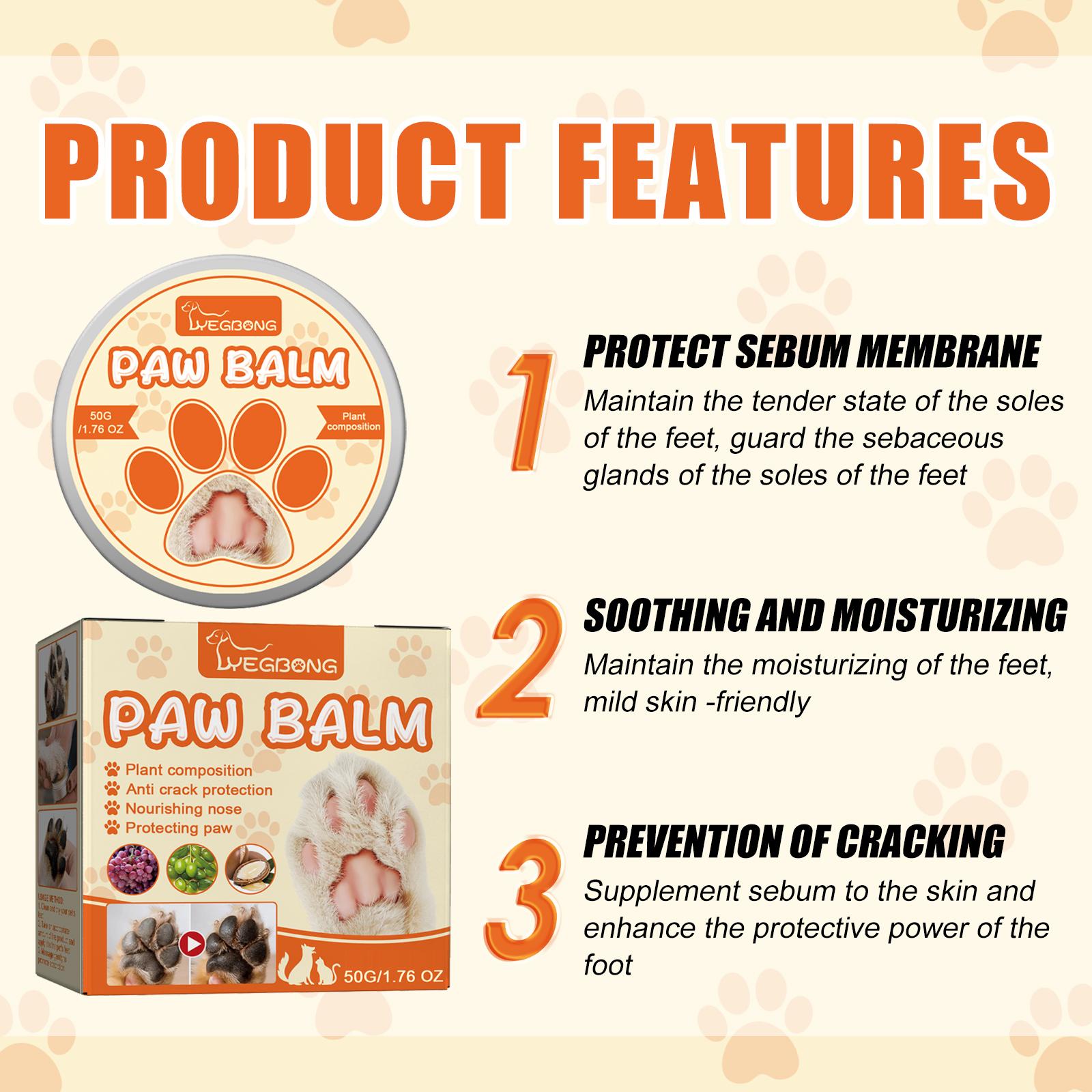 Pet Moisturizing Paw Care Cream, Cats And Dogs Universal Moisturizing Feet Soles Meat Pad Cracked Care Cream