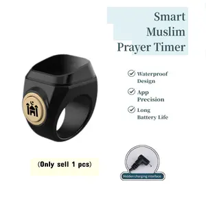Muslim Islamic Modern Smart Prayer Beads Ring, For Men, One-Click Counting, APP Sync Precision Reminder, Waterproof Design, Ideal for Daily Prayers