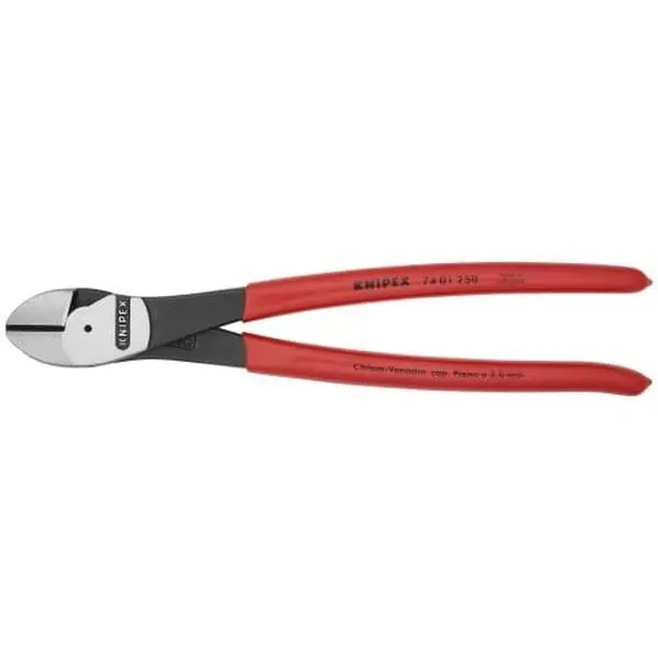 KNIPEX (74 01 250 SBA) 10" High Leverage Diagonal Cutters, Heavy Duty Hardware Hand Tool, Hand Tools
