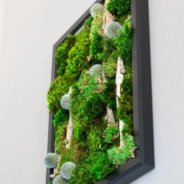 Azure Luxe Eco-Friendly Preserved Moss Wall Art Decor Decoration
