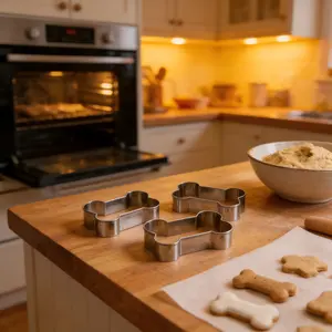 3pcs/Set Dog Bone Cookie Cutters Dog Treats Cookie Cutters Biscuit Dog Treat Cookie Cutter Set For Homemade, Stainless Steel Pastry Cutters, Biscuit Molds, Baking Tools, Kitchen Accessories