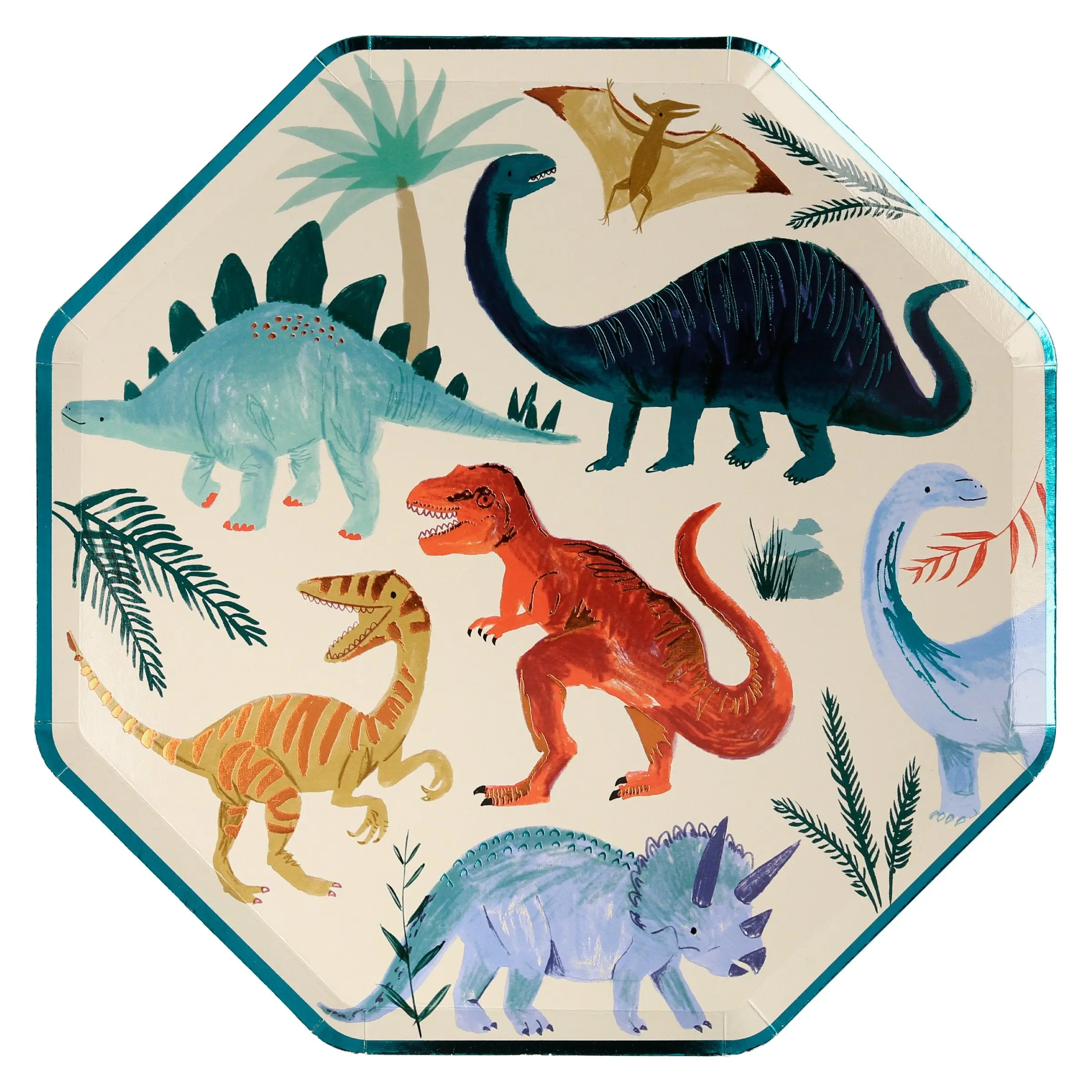 Dinosaur Large Paper Plates (x 8)