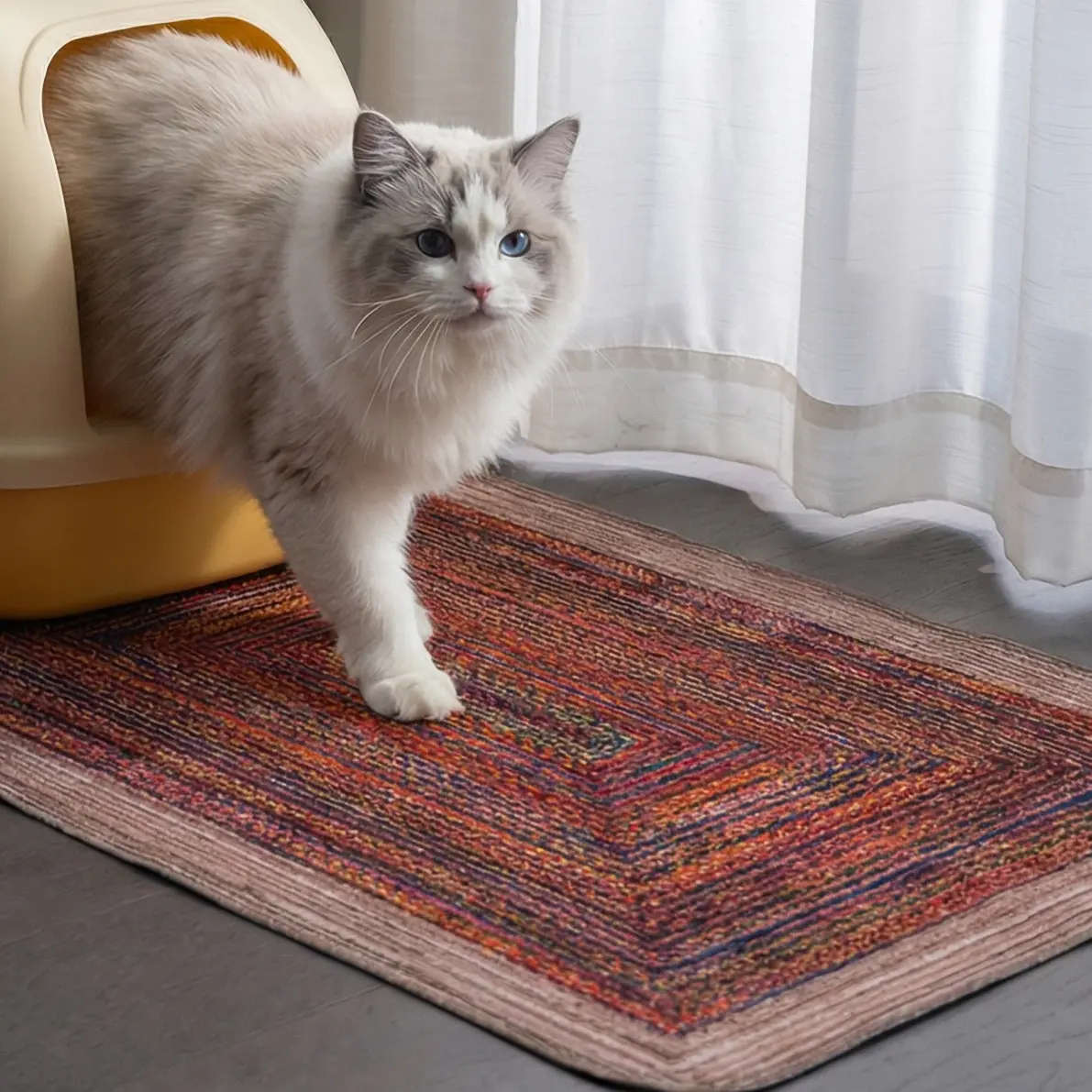 Reusable Cat Litter Mat - Large, Waterproof Non-Slip, Machine Washable, Super Absorbent Litter Trapping Mat for Cats, Easy to Clean